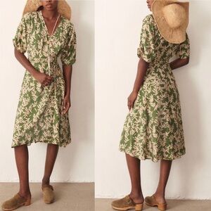 Ba&Sh Tabby Dress in Green size Small Floral Wrap Dress